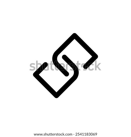 Link icon logo design. Hyperlink chain sign and symbol