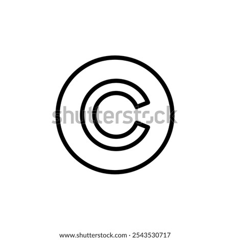 Copyright icon logo design. copyright sign and symbol