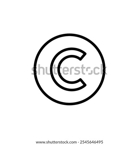 Copyright icon logo design. copyright sign and symbol