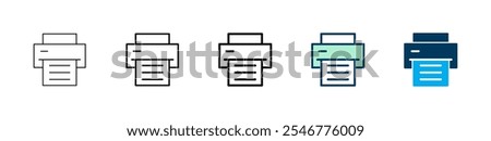 Print icon logo design. printer sign and symbol