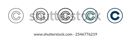 Copyright icon logo design. copyright sign and symbol