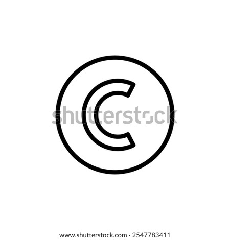 Copyright icon logo design. copyright sign and symbol