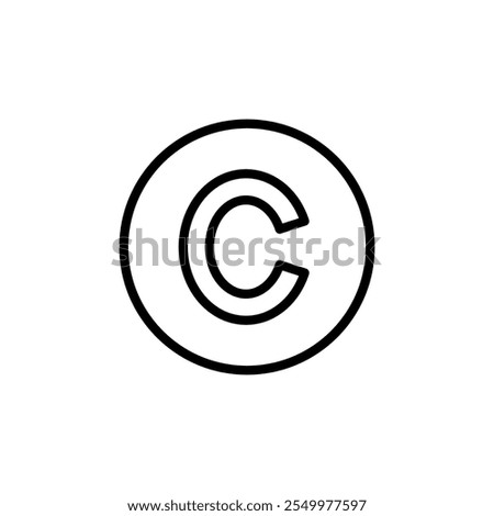 Copyright icon logo design. copyright sign and symbol