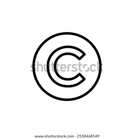 Copyright icon logo design. copyright sign and symbol