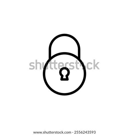 Lock icon logo design. Padlock sign and symbol. Encryption icon. Security symbol