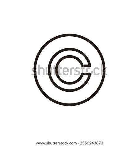 Copyright icon logo design. copyright sign and symbol