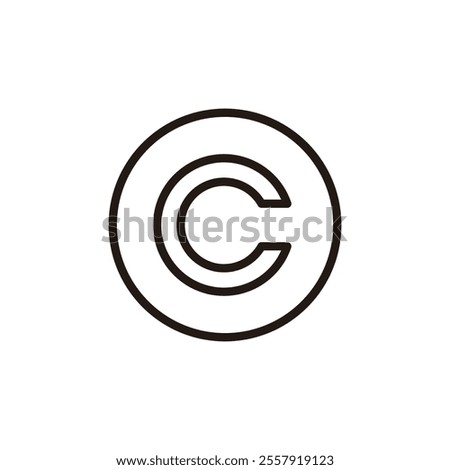 Copyright icon logo design. copyright sign and symbol