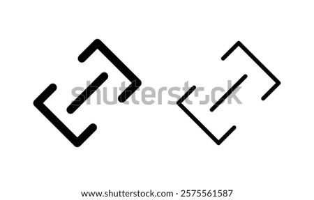 Link icon logo design. Hyperlink chain sign and symbol