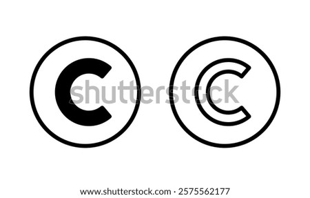 Copyright icon logo design. copyright sign and symbol