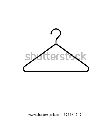 cloth hanger vector icon on white background