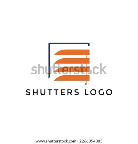 Modern windows logo design vector template, shutters logo