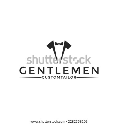 Bow Tie Bowtie Tuxedo Suit Gentleman Fashion Tailor Clothes Classic Logo design