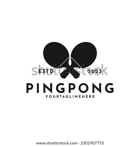 Creative logo design template ping pong