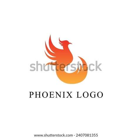 Phoenix bird logo design vector template