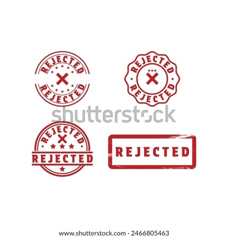 set of collection rejected stamp vector logo design emblem circle