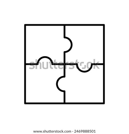 puzzle piece icon vector design outline style
