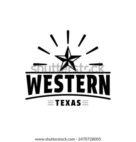 western country texas logo design vintage retro style