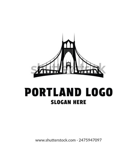 portland bridge logo design concept idea