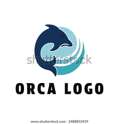 orca killer logo design concept idea