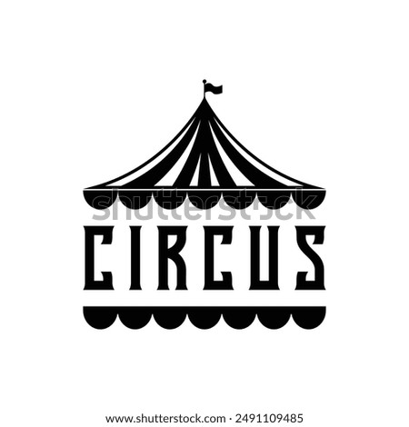 circus tent carnival logo design concept idea