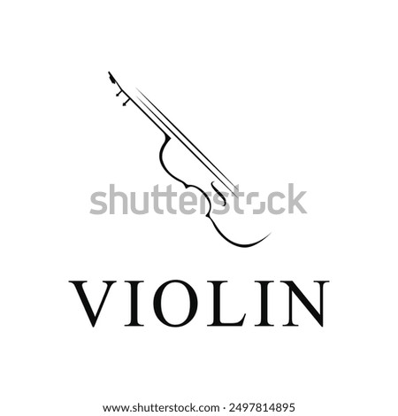 violin orchestra logo design concept idea