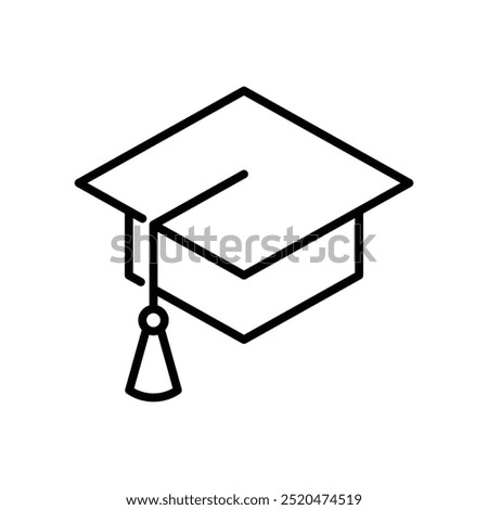 toga hat graduate icon vector design line style