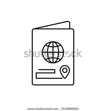 passport visa icon vector logo design concept idea