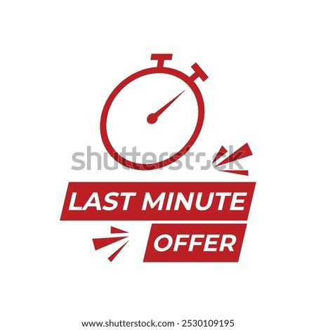 last minute offer logo design vector template