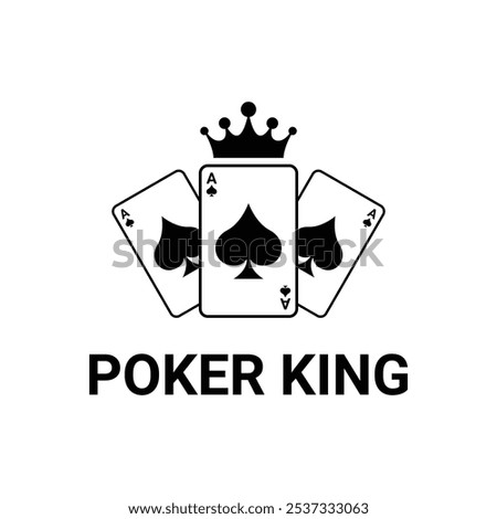 poker ace king logo design concept idea