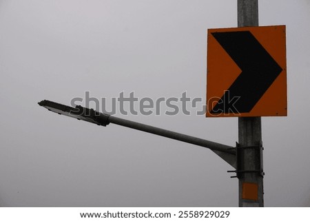 Similar – Image, Stock Photo Dangerous turn on a slippery snowy road in winter