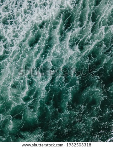 Aerial photography ocean swell sea ripple water nature waves detail texture background wallpaper Stockfoto © 