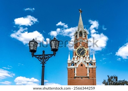 Similar – Image, Stock Photo Two street lamps | Neighbourhoods