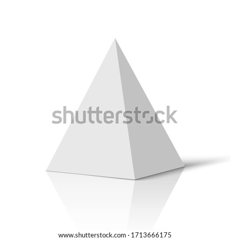 White pyramid. Box. Vector illustration.