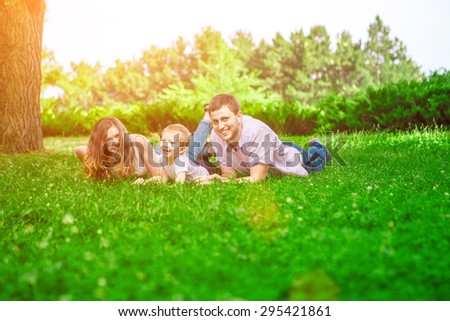 family outdoor - enjoying the summer life together