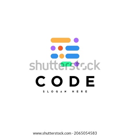 code and data logo, icon and vector