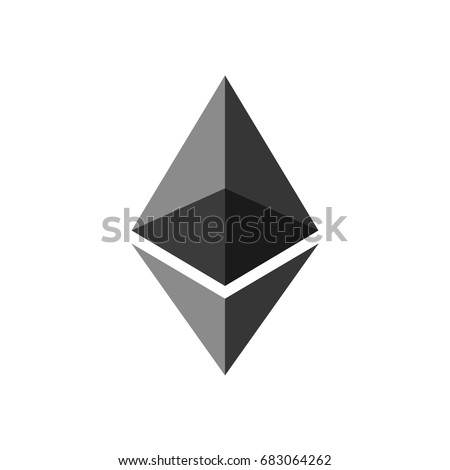 Ethereum. Cryptocurrency Ethereum logo. Cryptography modern money.