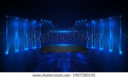 
abstract blue futuristic gaming concept design background eps 10 vector 商業照片 © 