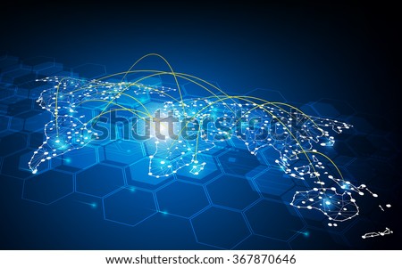 abstract global traffic design communication transport networking connection concept