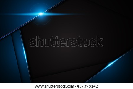 abstract metallic blue black frame design innovation concept layout background