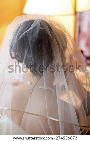 Hair makeup, bride of back style