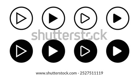 Play button icon, Pause icon ,play icon set