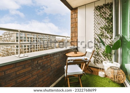 Similar – Image, Stock Photo A chair, some table and a floor were flashed at violently.