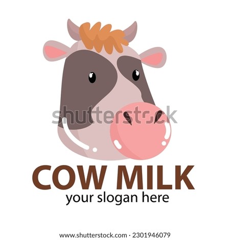 vectro logo milk cow with dark purple head and brown orange crest with pink nose