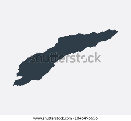 East Timor Map, Country Flat Map 