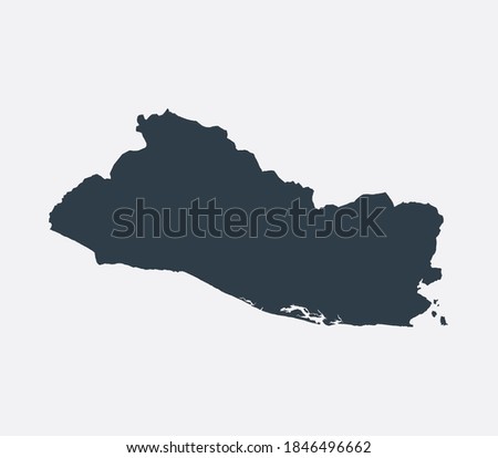 El Salvador Map, Country Flat Map 