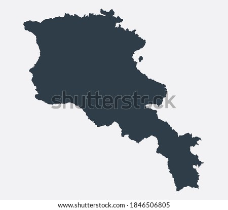 Armenia Map, Country Flat Map 