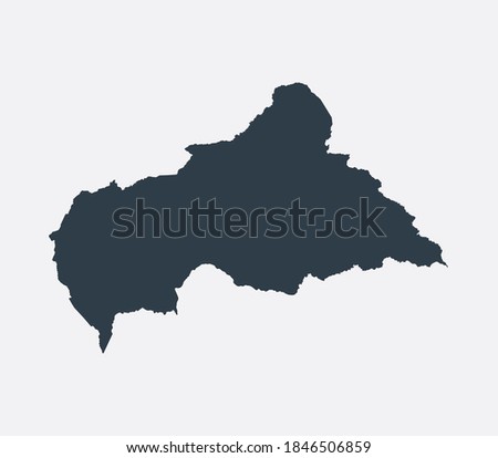 Central African Republic Map, Country Flat Map 