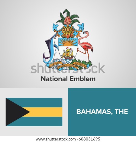 Bahamas National Emblem and flag 