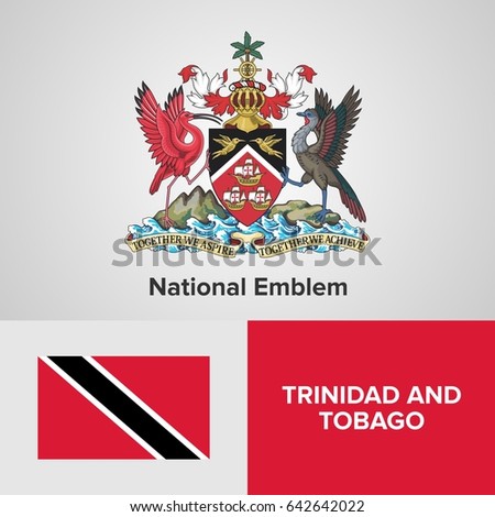 Trinidad and Tobago National Emblem and flag 
