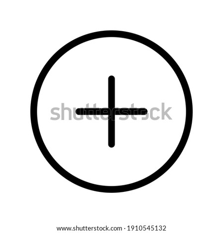 Medical plus line icon in black. Isolated on white background concept web buttons sign. Option symbol. Illustration add concept icons for web or app. Flat design style. Vector EPS 10